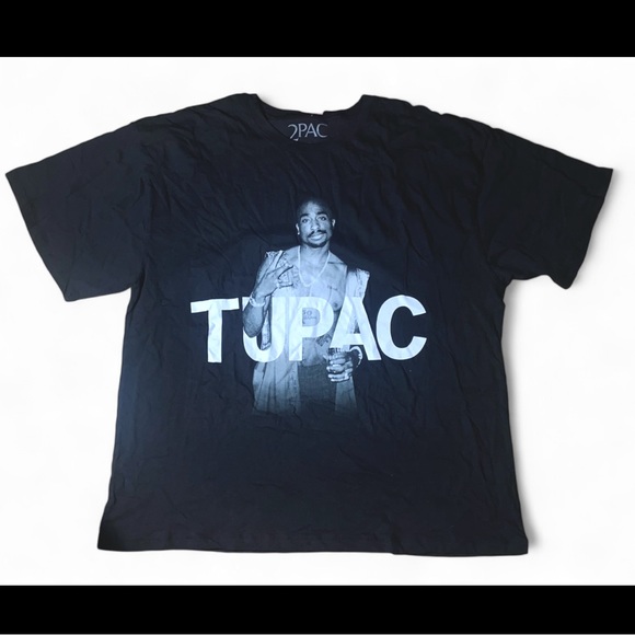 Tupac Black Graphic Tee SZ XL - Picture 1 of 3